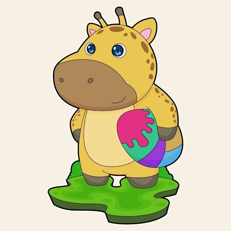Œuf de Pâques Girafe