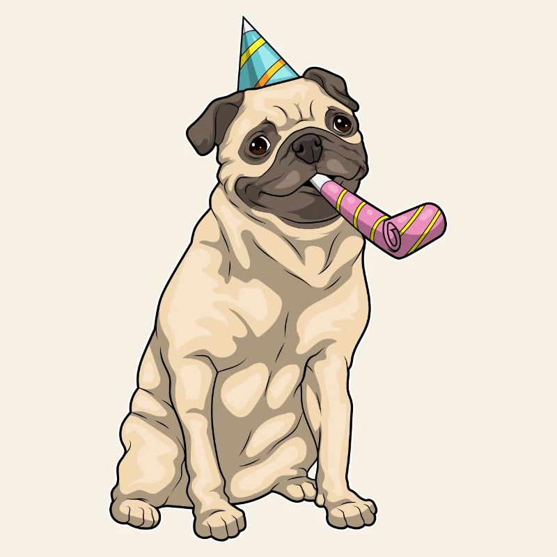 Pug Birthday Toad