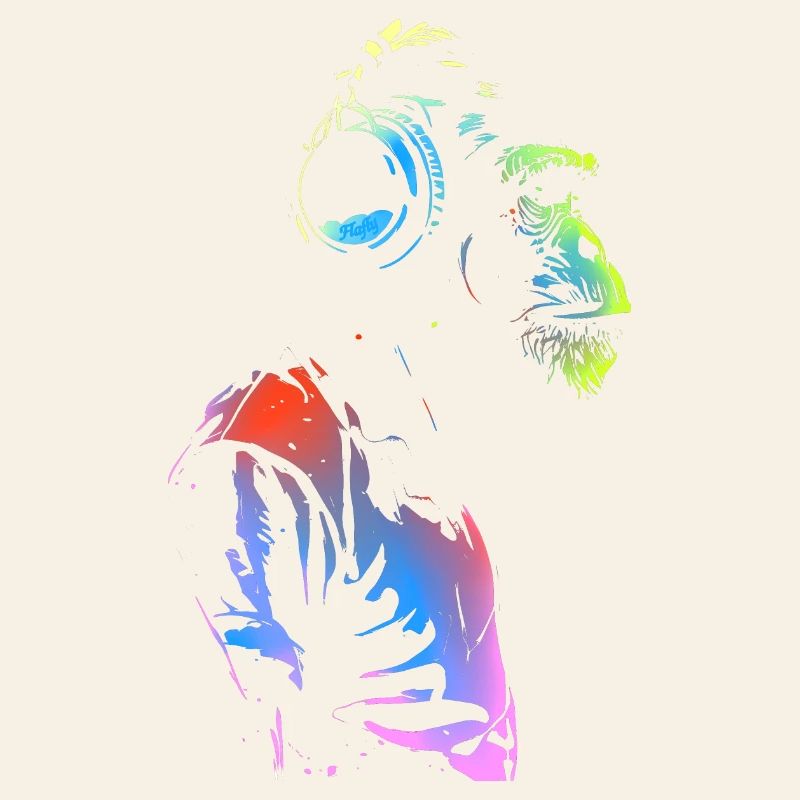 Affe mit Kopfhörern 🎧