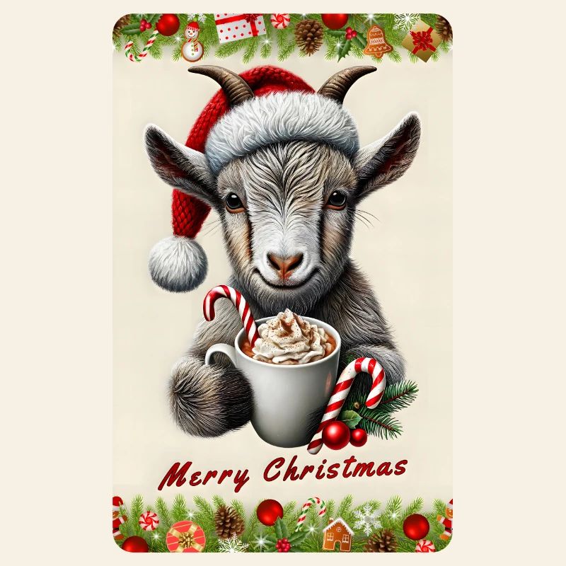 Chèvre de Noël au chocolat chaud