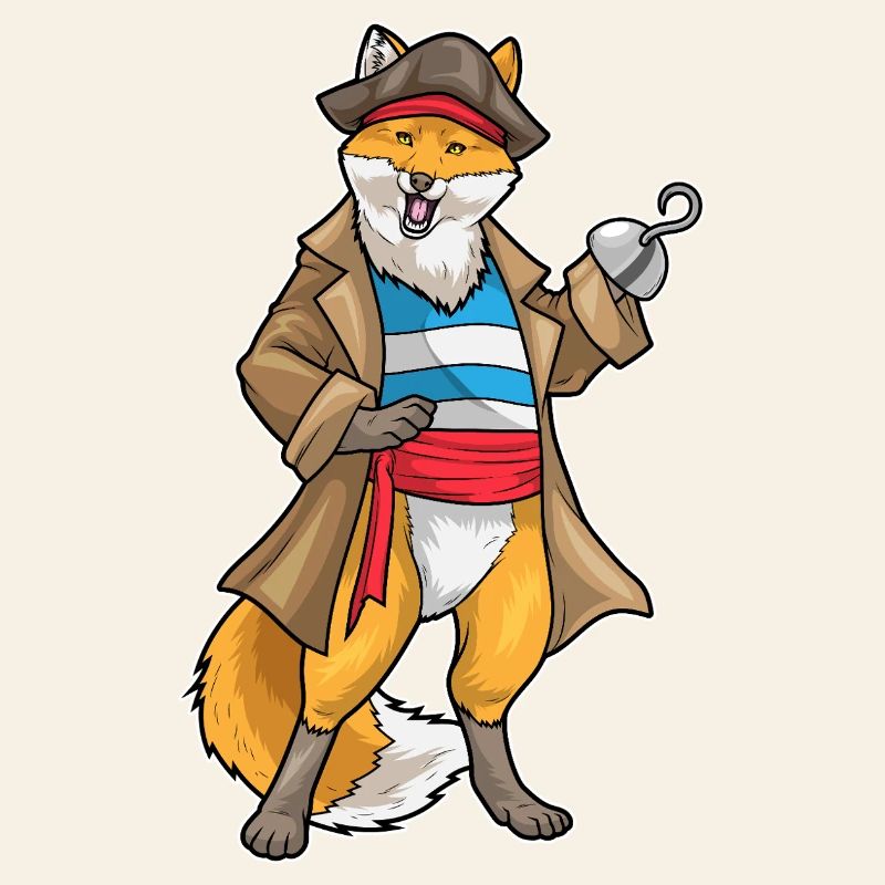 Renard Pirate Crochet Main