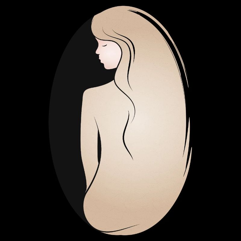 Silhouette féminine élégante – élégante et calme