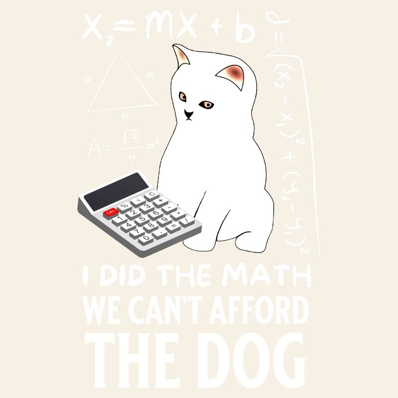 Humorous Cat Math Design