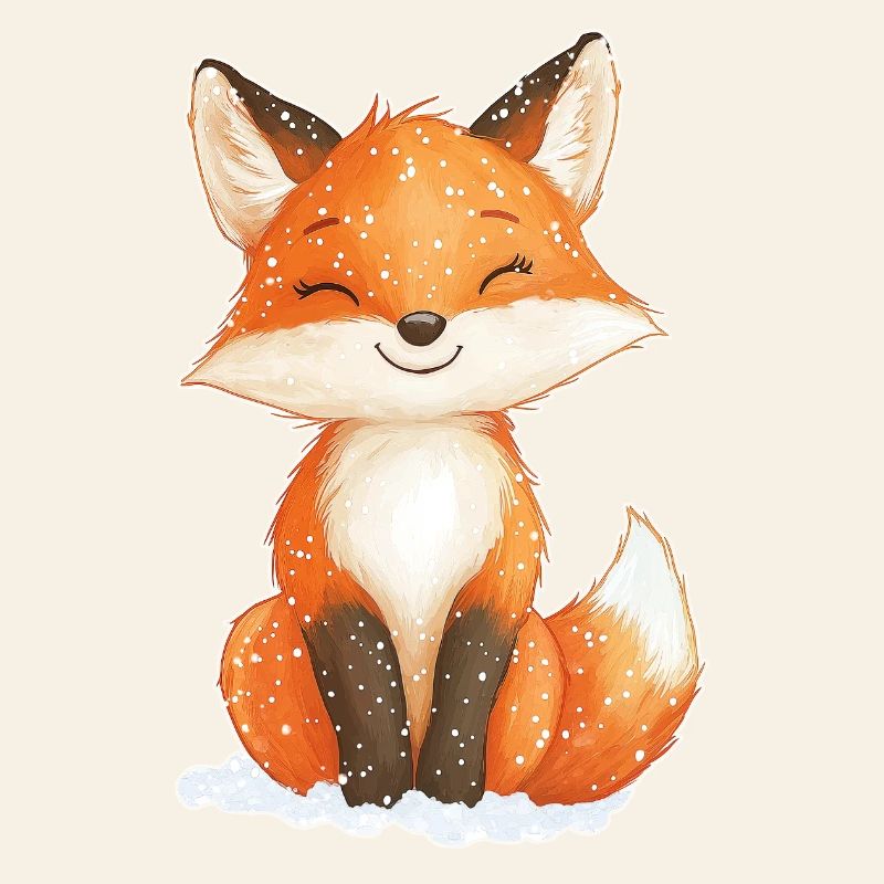 Fox winter motif