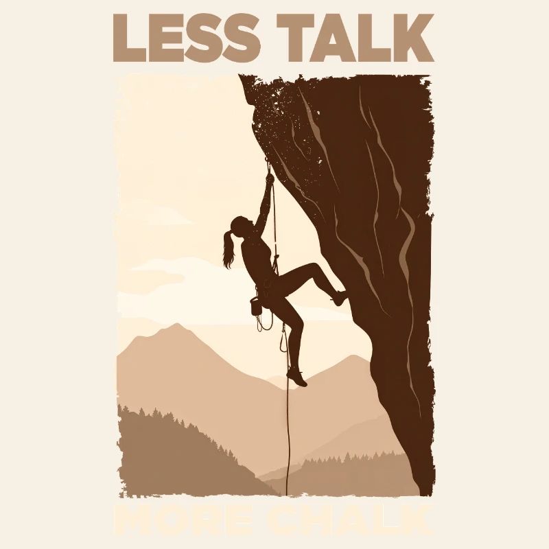 Climber Silhouette Motivational Design