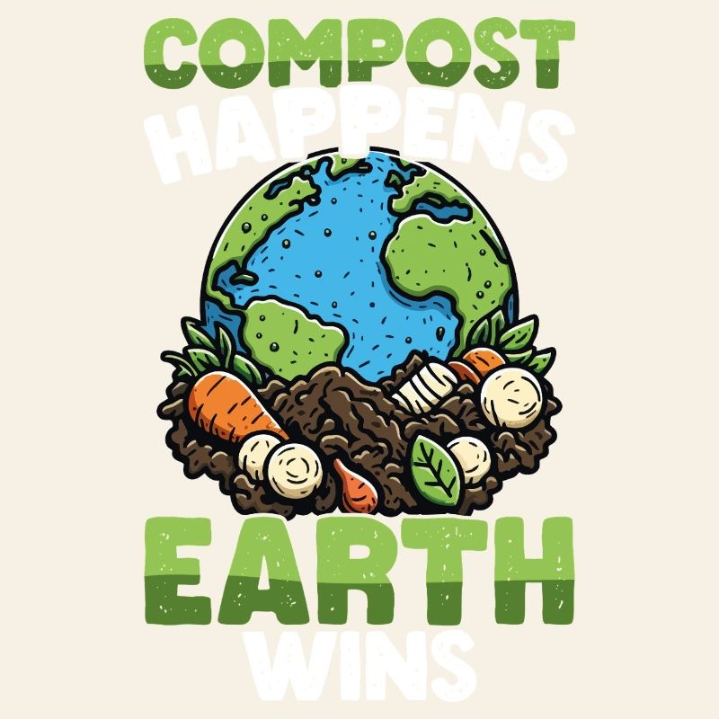 Le compost arrive à la terre gagne drôle