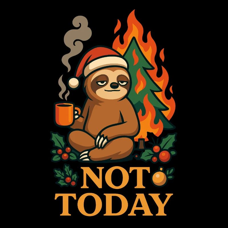 Not Today Chill Sloth T-shirt drôle