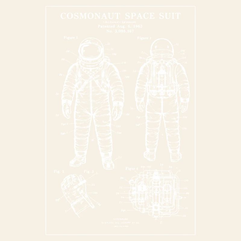Plan de la combinaison spatiale du cosmonaute
