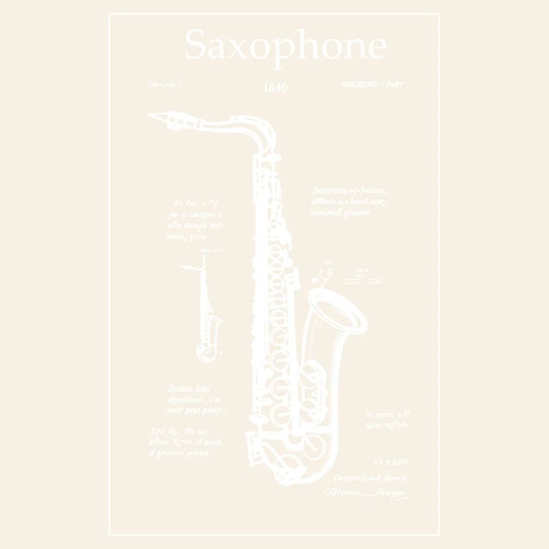 Plan de saxophone noir