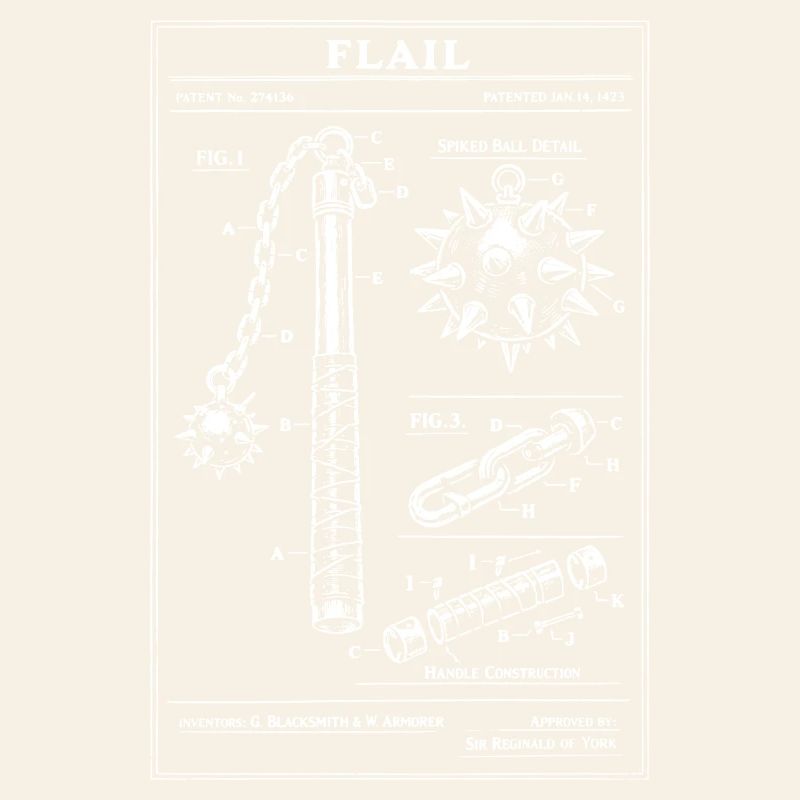 Plan médiéval de fléau de style breveté