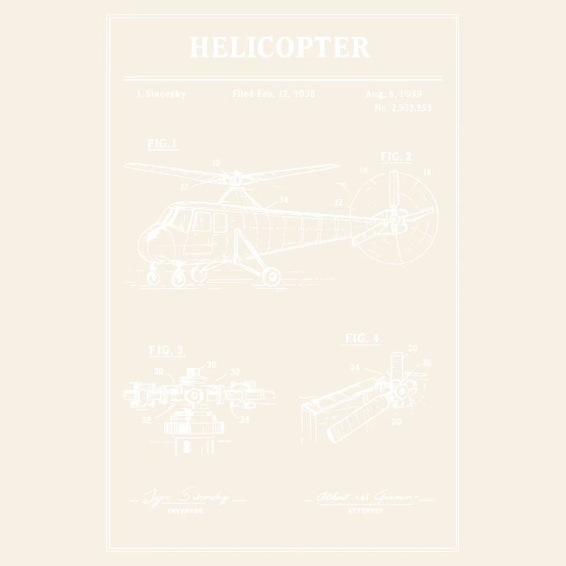 Hubschrauber-Bauplan