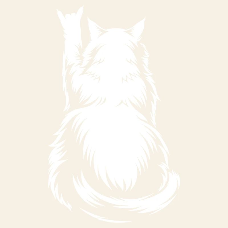 Rock Cat Back View – Devil Horns