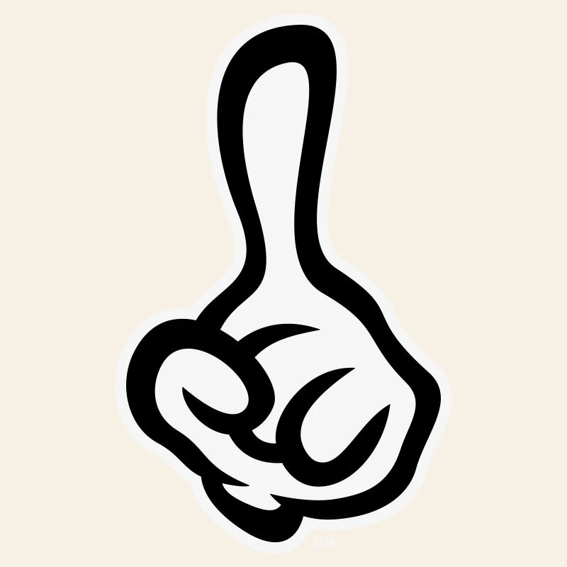 Raised index finger (finger / left hand NEG2C)