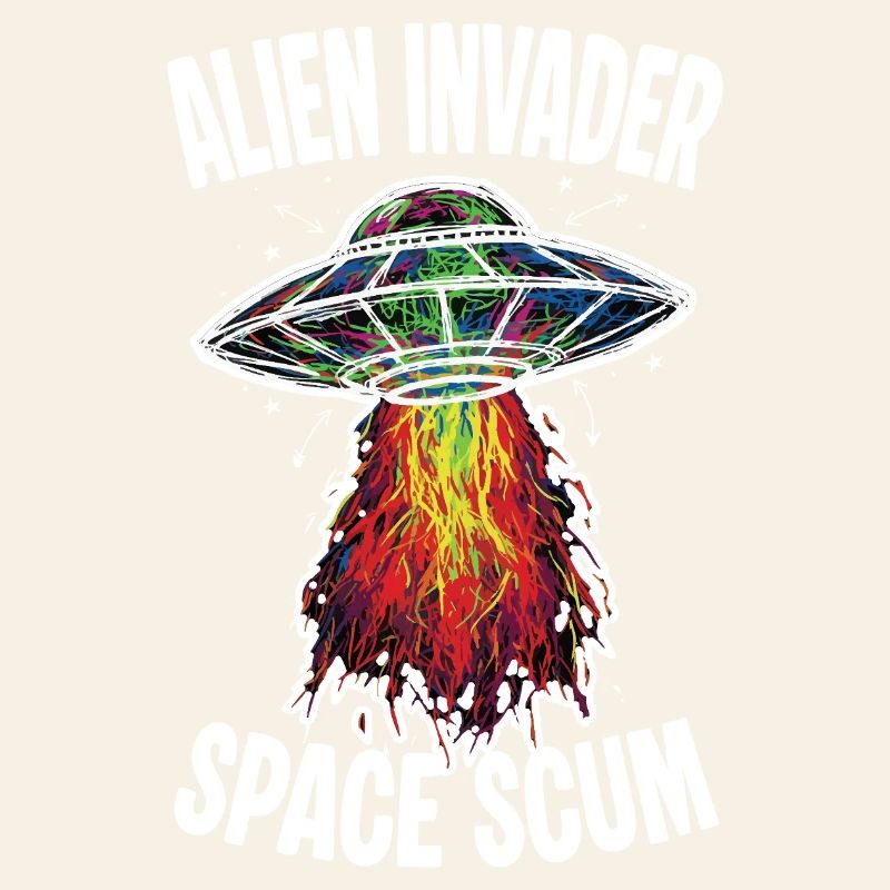 UFO Alien Invader Space Scum Scribble