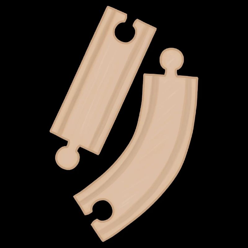 Holzkurven Puzzle Muster Schienen