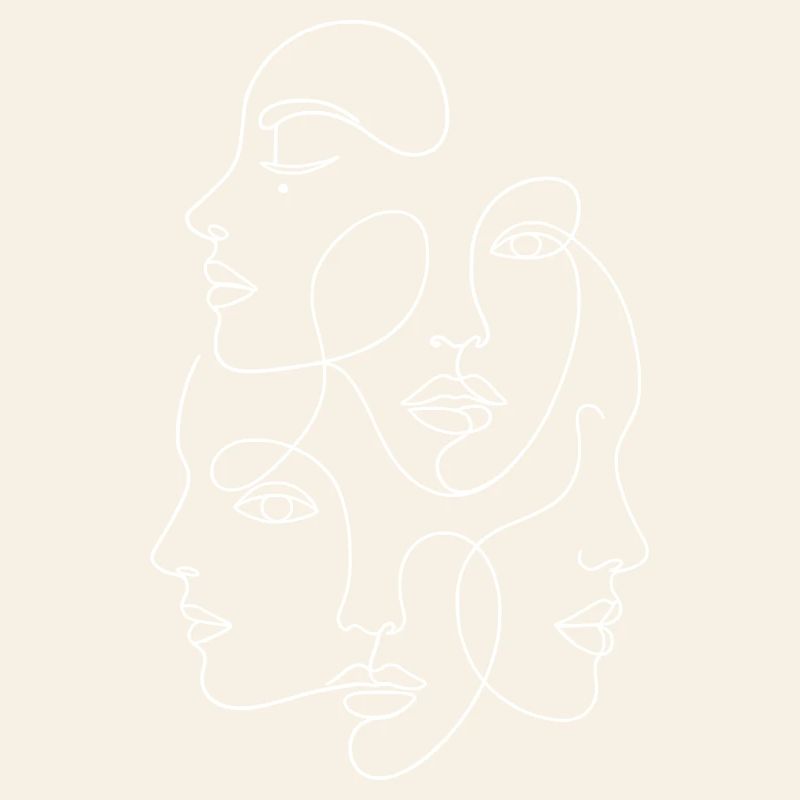 Multiface minimaliste One White Line