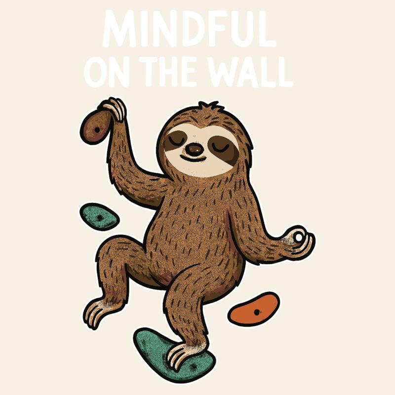 Mindful on the Wall – Zen Sloth on Wall