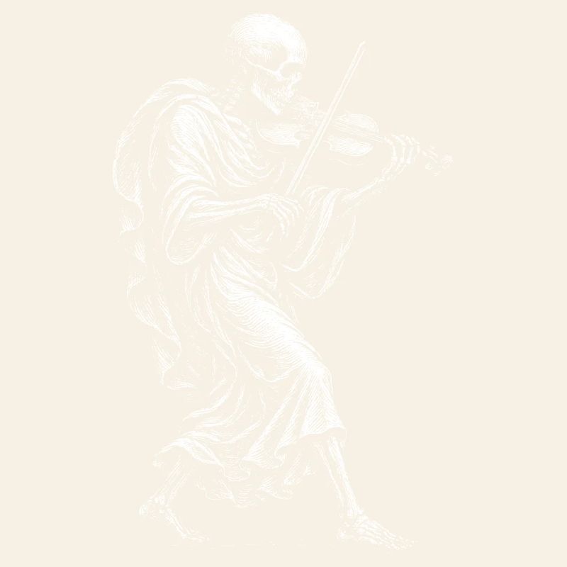 Squelette jouant du violon