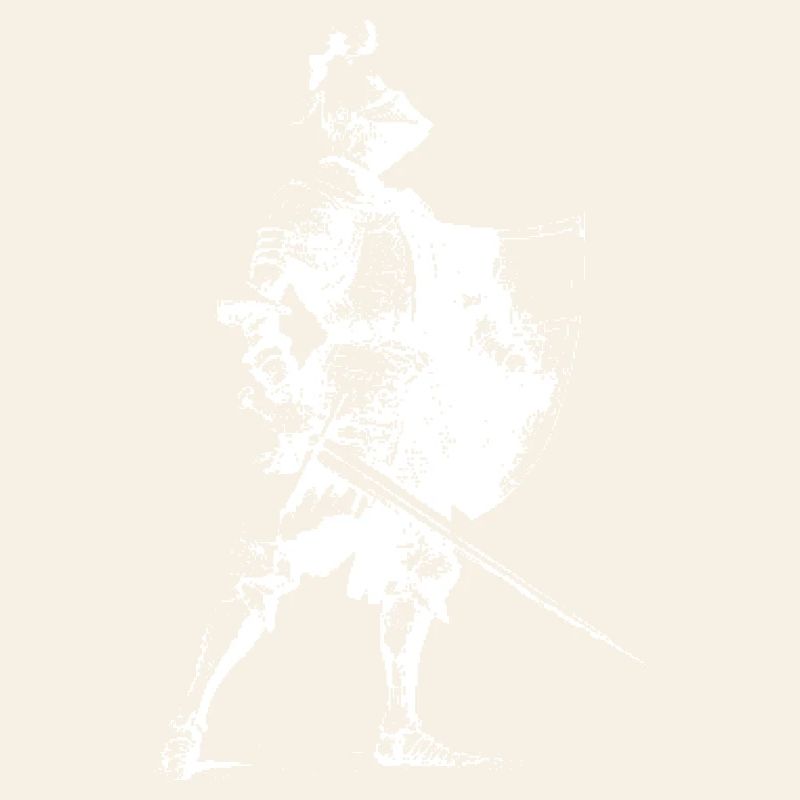 Ritter-Silhouette mit Schild
