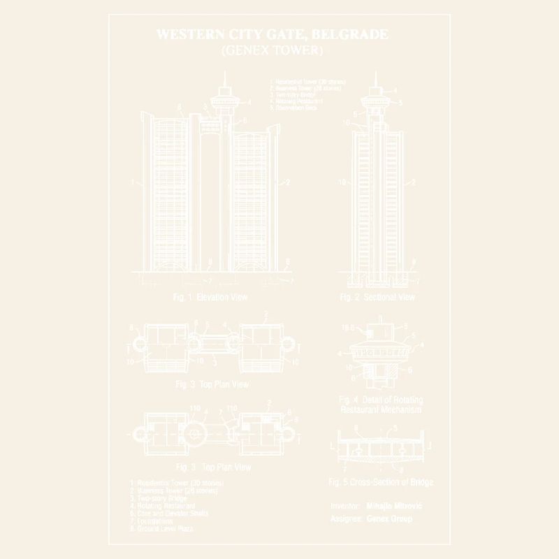 Plan de la Porte Ouest de Belgrade