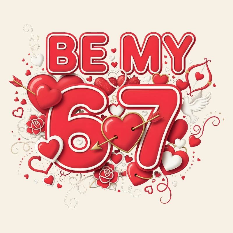 Sois mon 6-7 Fun 67 Numéro 67 6 7 Saint-Valentin Se
