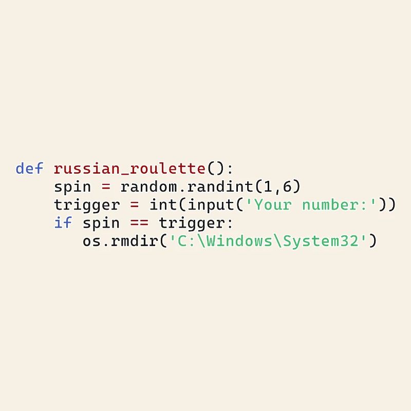 Python Russisches Roulette