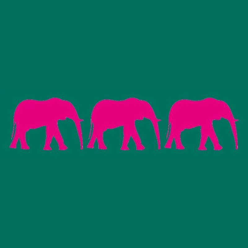 Pink elephants in a repeating pattern