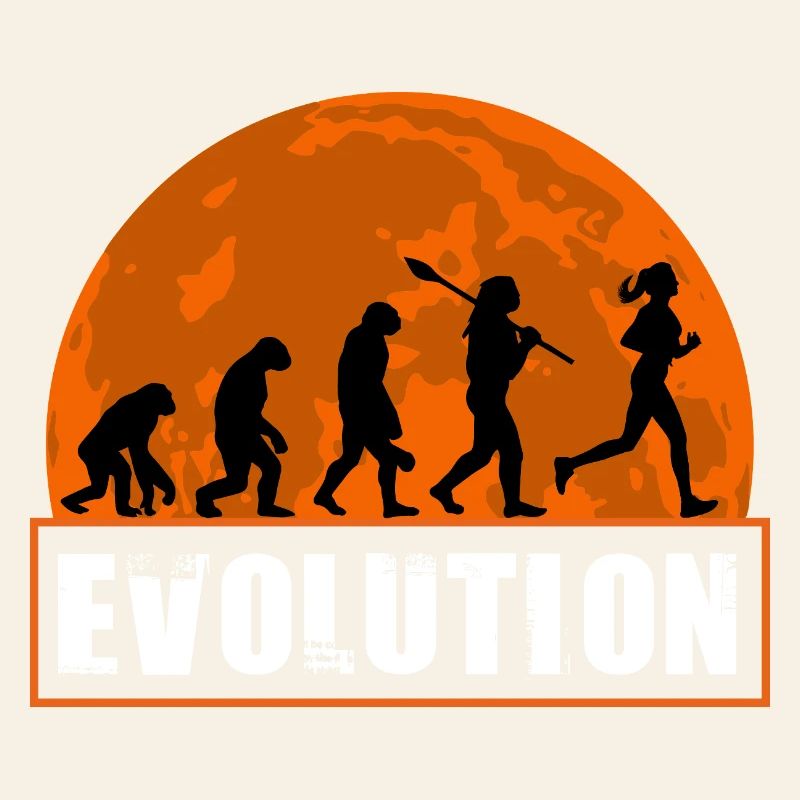 Running Evolution Running Girl Marathon Runner