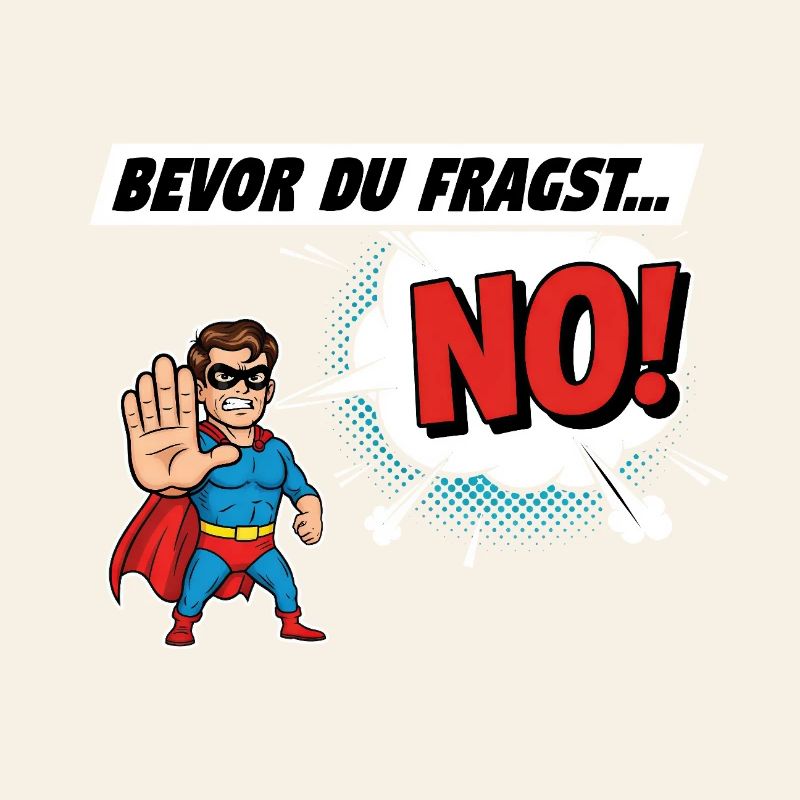 Superheldischer Warnhinweis Comic Design