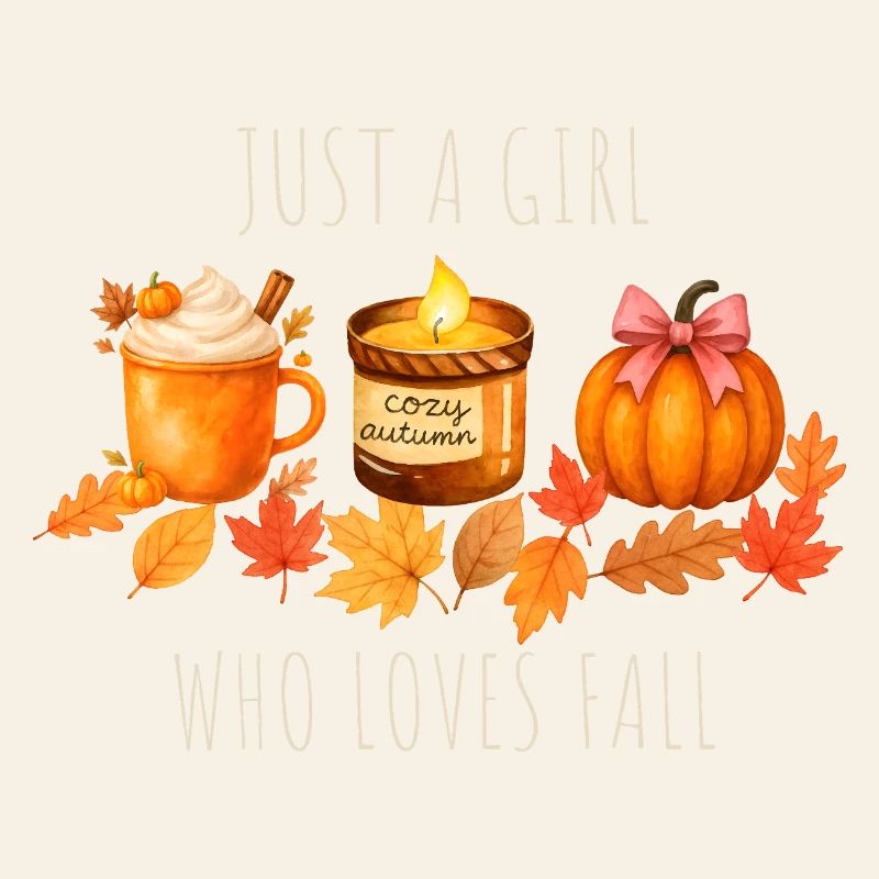 Nur ein Mädchen das Herbst liebt