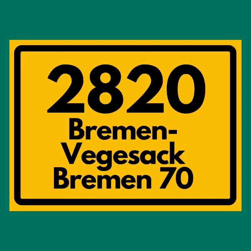 ANCIEN CODE POSTAL RÉTRO 2820 BREMEN VEGESACK !