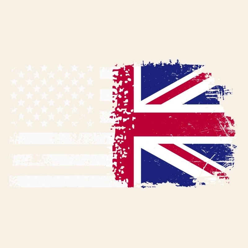 Grunge États-Unis Royaume-Uni Drapeau Mashup