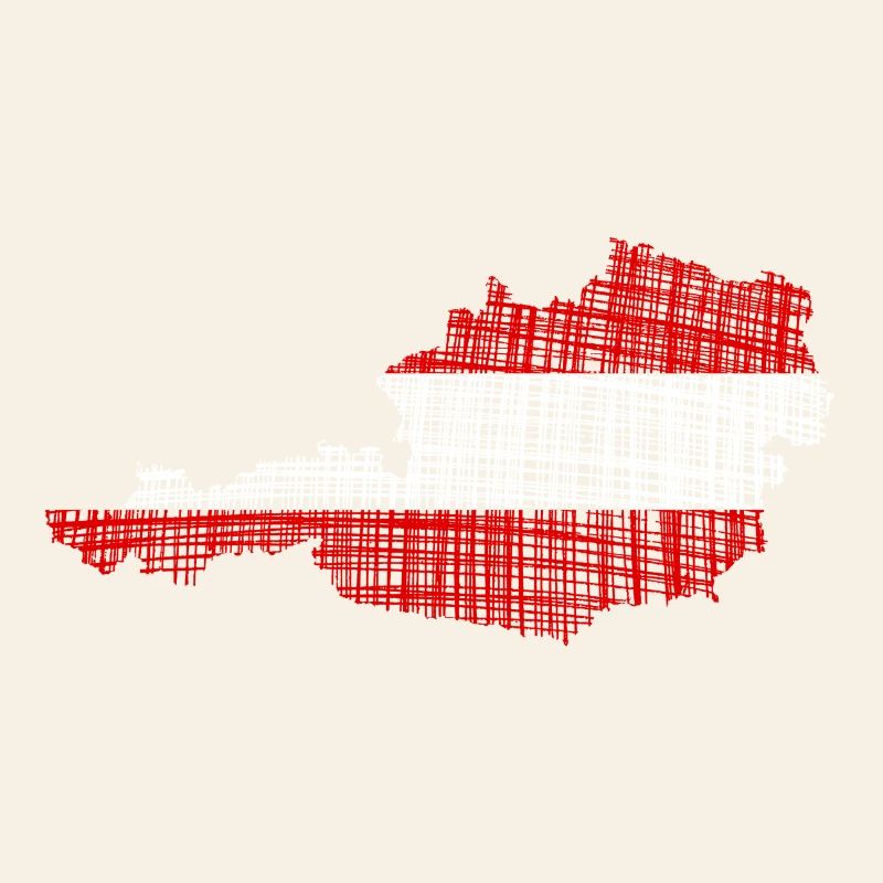 Austria Map Flag Art Austria Doodle