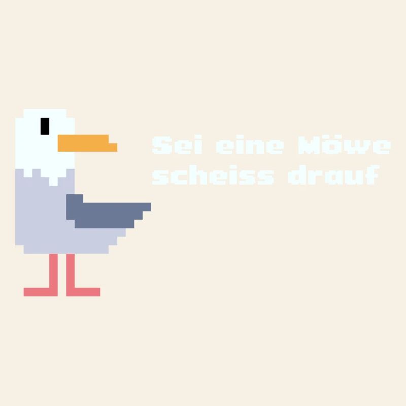 sei eine pixel Möwe