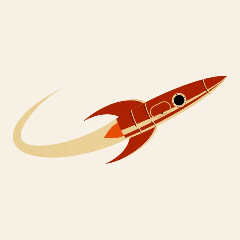 Red Space Rocket