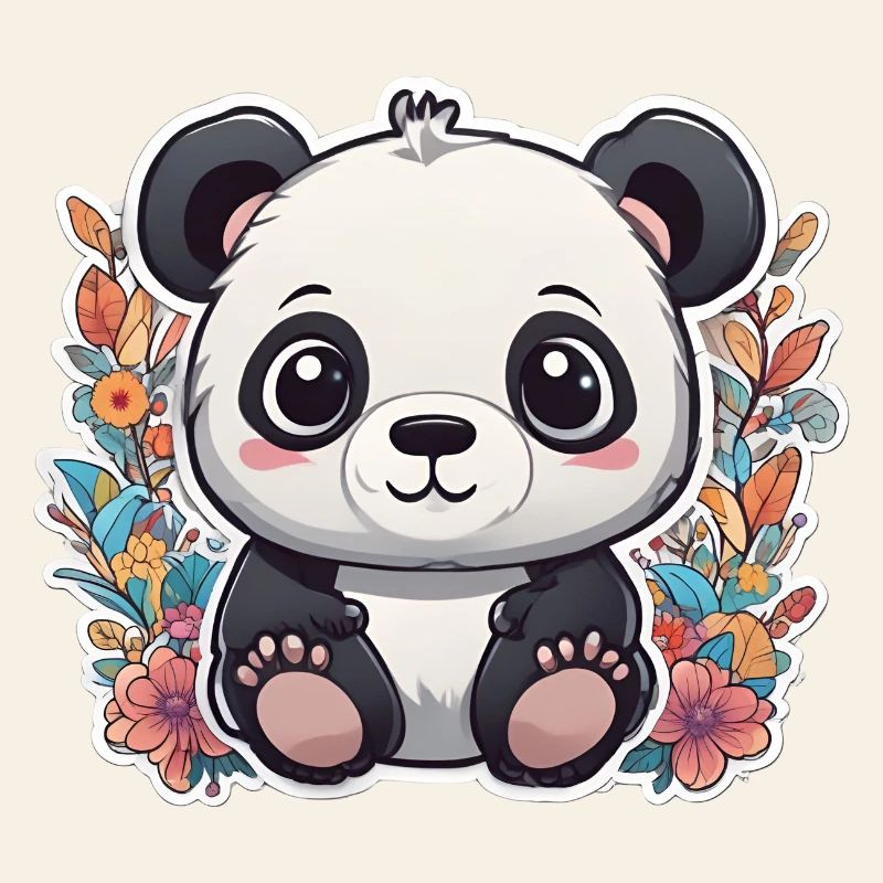 Ourson Panda Enfant à Style Mignon Éffervescent