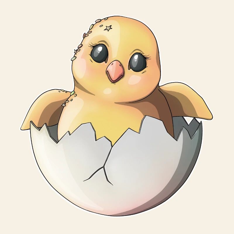 Mignon nouveau-né et illustration d’œuf