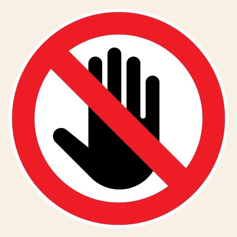 Caution Do Not Touch, Do Not Touch Symbol