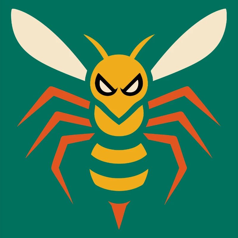 Angry Hornet – angular insect graphic