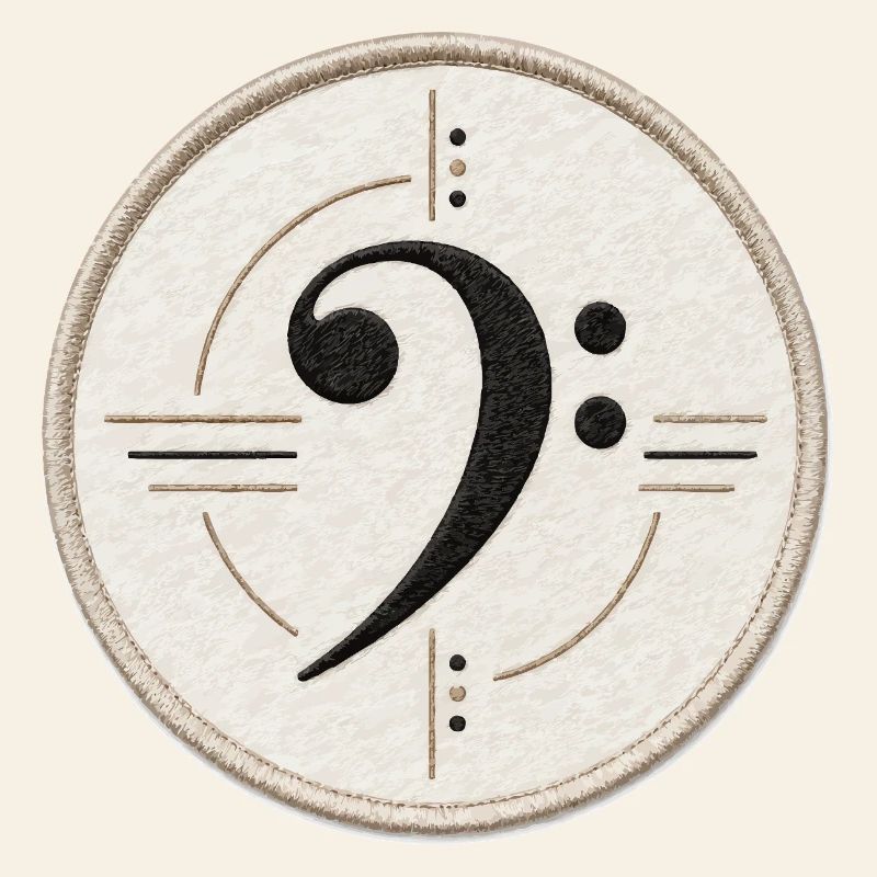 Clé de fa sur le patch
