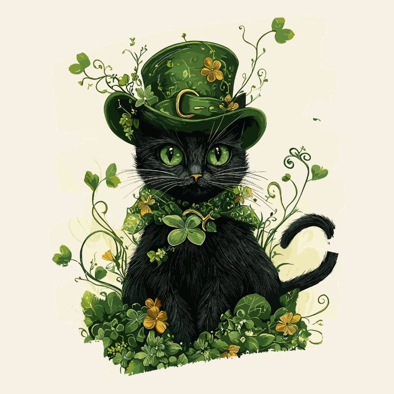 St Patrick's Day Cat