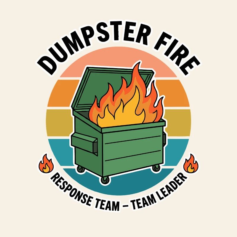 Dumpster Fire Response Team Team Leader Irony