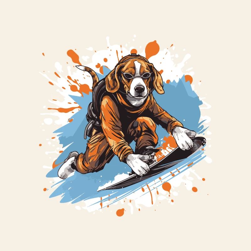 Beagle Dog Snowboard
