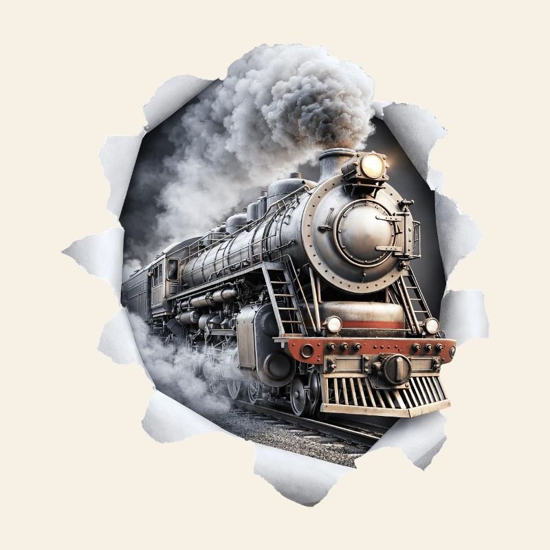 Le modèle du train Lokomotiv sort de la chemise