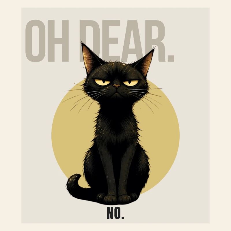 Oh Dear. – Sarcastic Black Cat Design