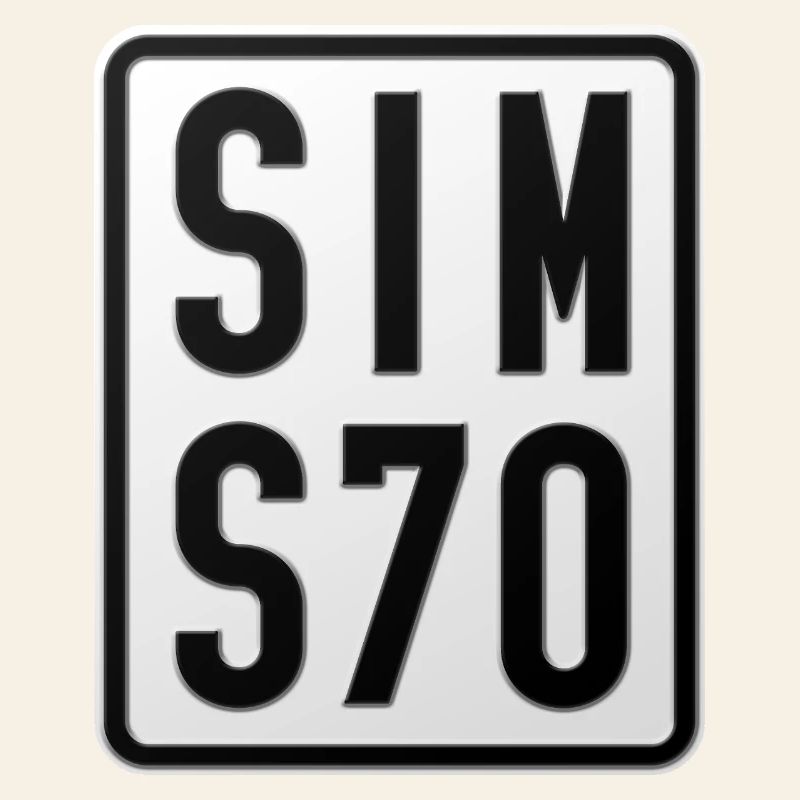 Plaque d’immatriculation du cyclomoteur Simson S70