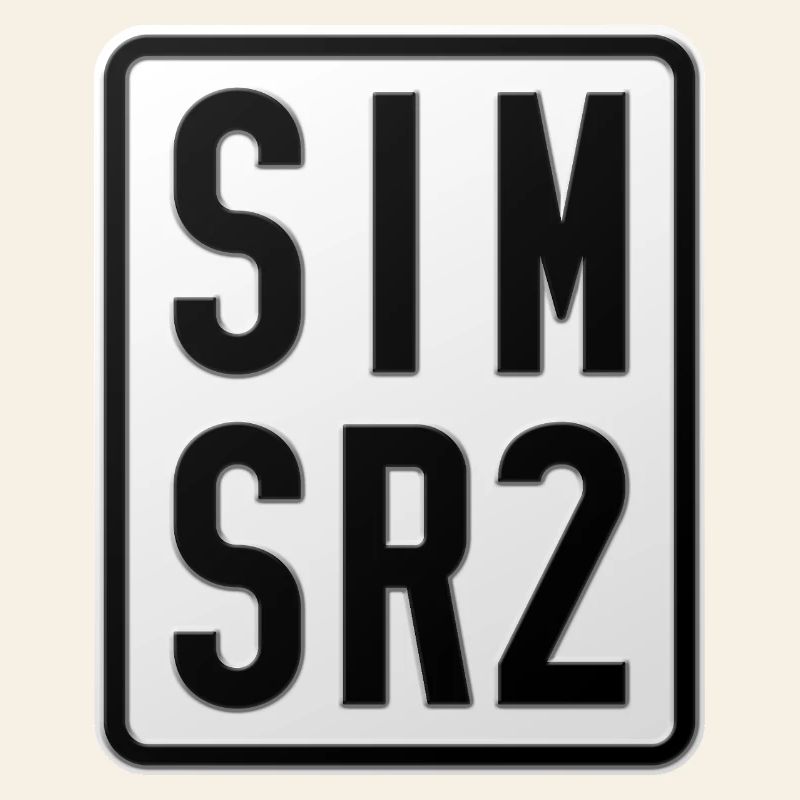 Plaque d’immatriculation du cyclomoteur Simson SR2