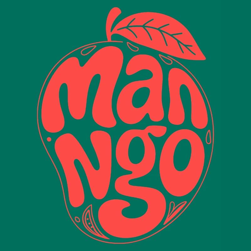 Groovy Mango Fruit Typography