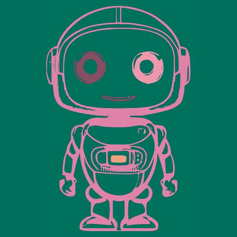 Illustration du robot spatial rose