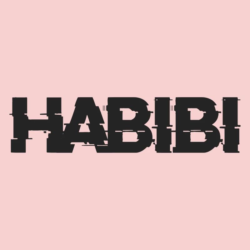 Habibi lettering